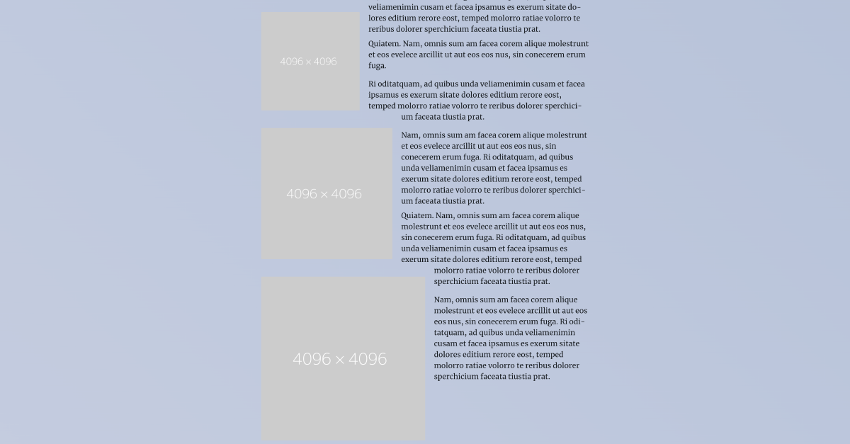 Screenshot of a floated image